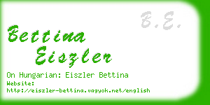 bettina eiszler business card